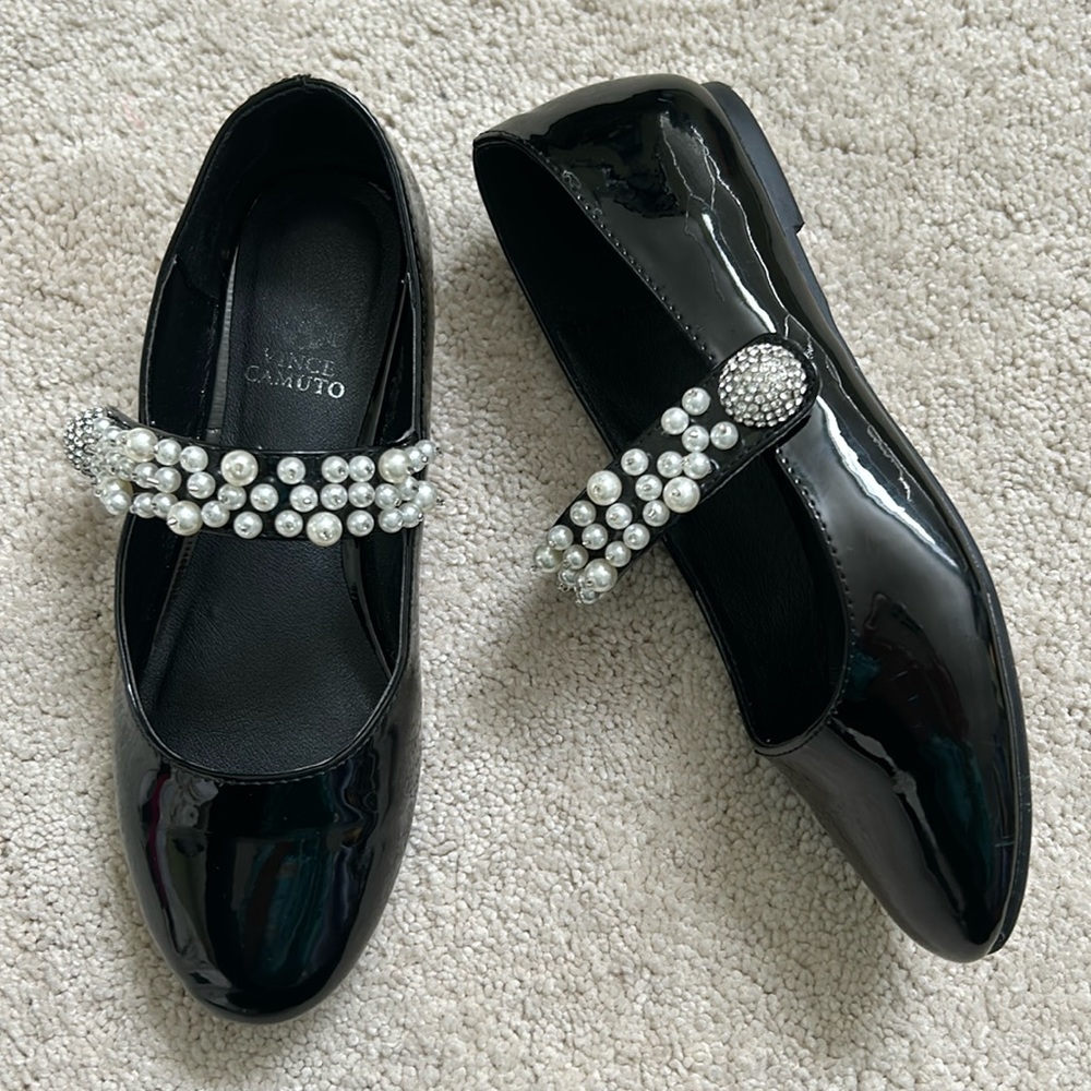Vince Camuto | black patent pearls dress shoes | 3